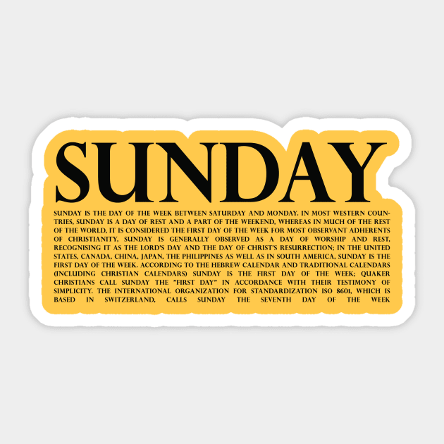 Sunday Wiki Sticker by Aspita